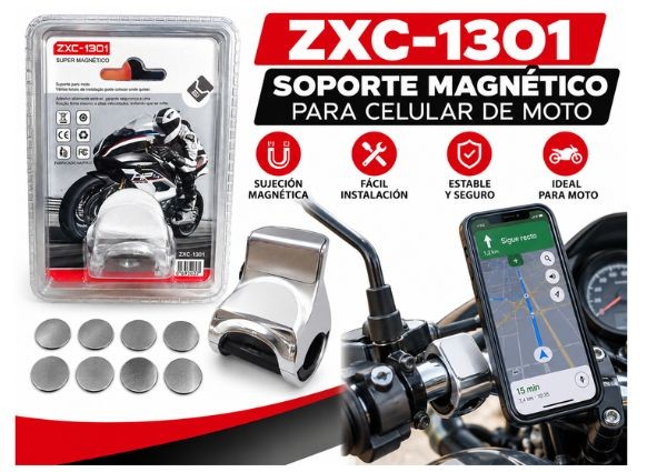 &ua HOLDER MAGNETICO CON AGARRE MOTO ZXC-1301 (1356)